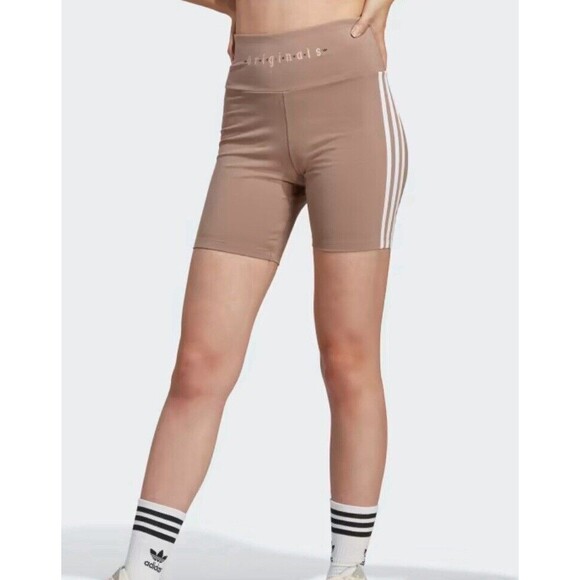 adidas Originals Short Tight Women Tights Chalk Brown IQ3406 Size XS X-S… - Picture 2 of 6
